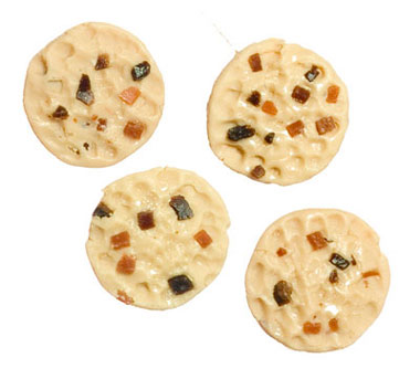 Dollhouse Miniature Chocolate Chip Cookies, 4Pc